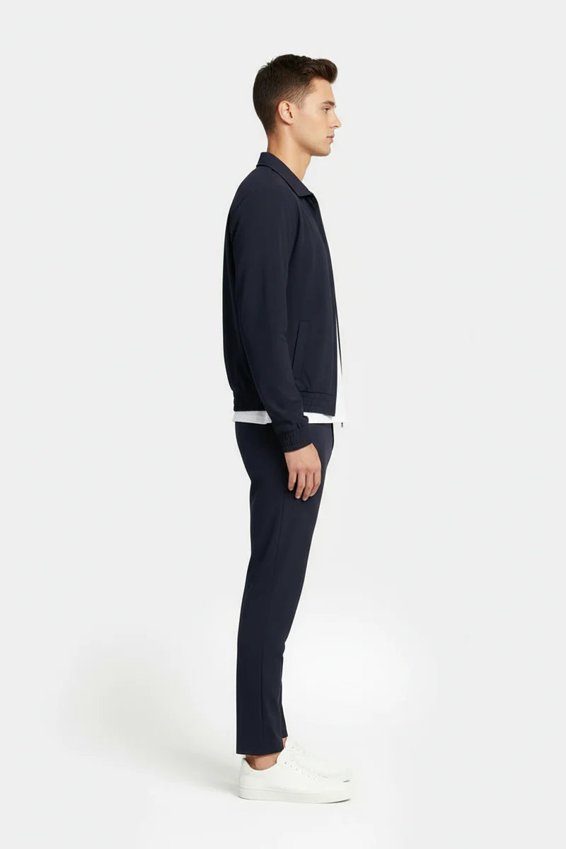 Navy Blauw Tech Suit